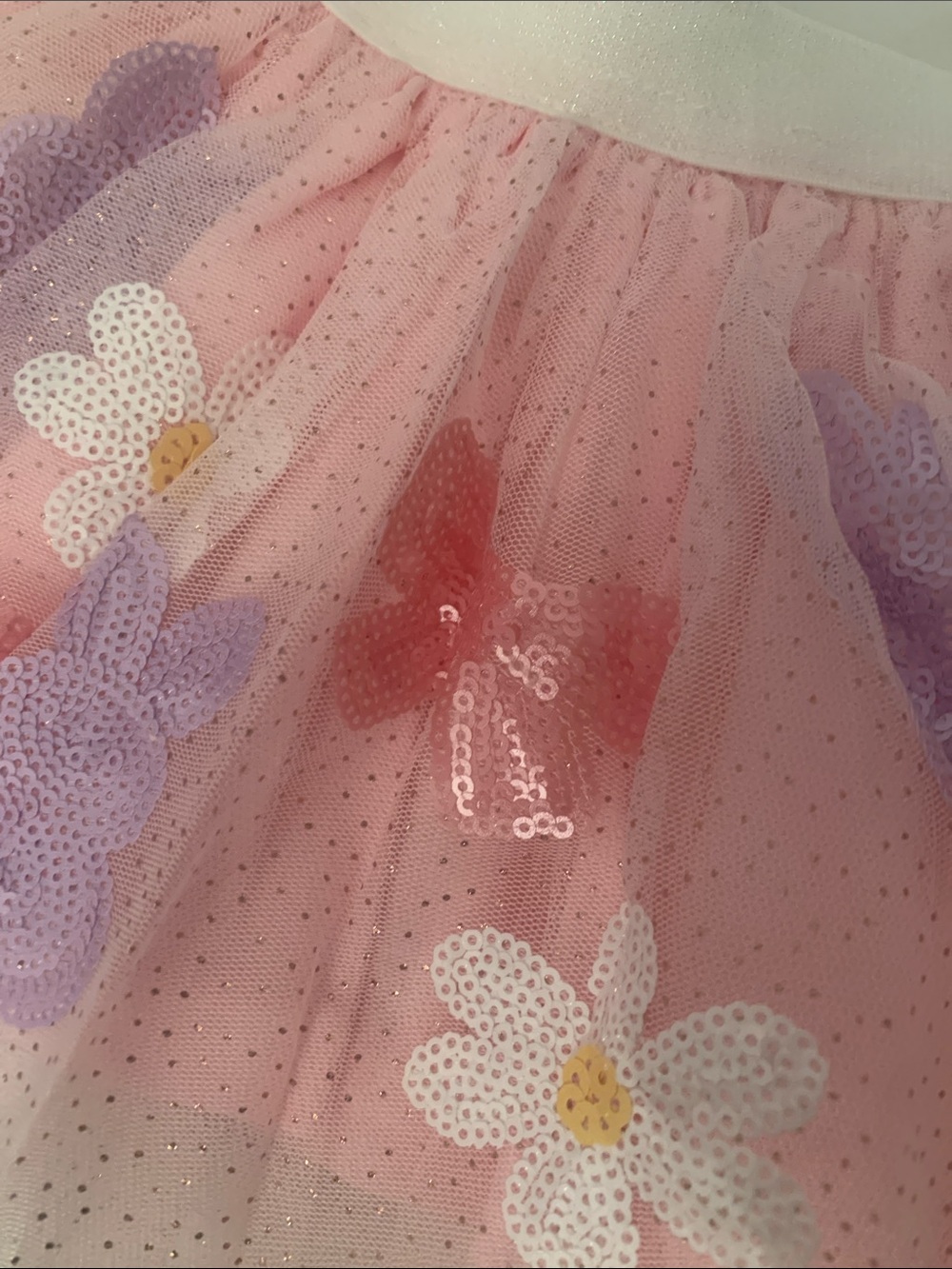 🆕 - 0-12 Moths  Pink Floral & Bunny Tulle Skirt by Sweet Wink